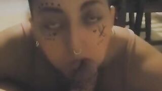 VECINA ARGENTINA me CHUPA la VERGA con filtro de TATUAJES