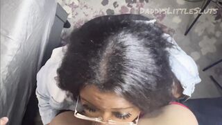 Black BBW Sucks BWC! Amazing deepthroat slut!