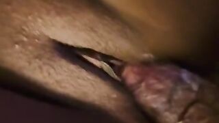 Ebony wife gets cumshot