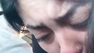 Cute Latina Sucks Dick in the Car