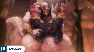 Anubis Furry Hard Fuck with Huge Dick Until Cum