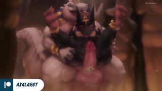 Anubis Furry Hard Fuck with Huge Dick Until Cum