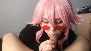 Juicy blowjob with cum in mouth from cutie Dori|Genshin Impact|Dori|blowjob|creampie|cosplay|60FPS|4