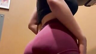 POV Step sister BJ at Gym tanning room tease and suck