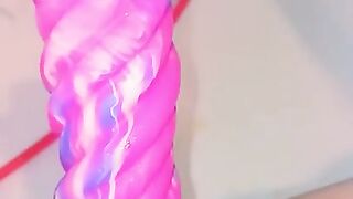 I came soo fucking hard to me new toy! Message me to buy better longer videos