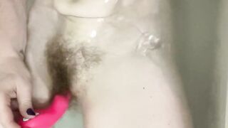 Petite mom's perfect pert boobs bounce after masturbating in the bath makes her heart pound incredibly hard and fast