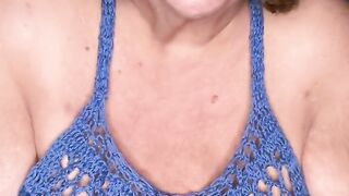 Fat and very horny grandmother is turned on with desire to fuck