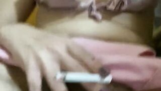 Smoking hairy pussy