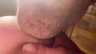 Suck me dry! Watch hubby suck my big mummy tits dry!!