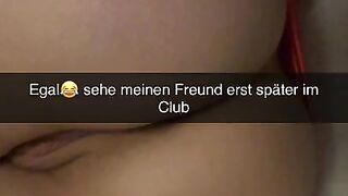 My girlfriend cheats on the Club Toilet Snapchat German