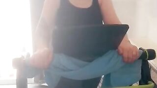 Step mom running on treadmill get fucked by step son