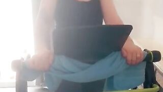 Step mom running on treadmill get fucked by step son