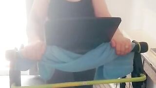 Step mom running on treadmill get fucked by step son