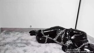 NANA Chained self-bondage shiny chemical-proof clothing sultry orgasm game