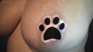 POV Puppy Paw Pasties on DDD Titties for You to Cum On!!