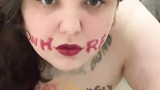 Piss and toilet lick humiliation fat slut