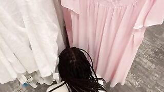 Crazy Ebony Slut Fucks White Cock In the Middle Of Macy's! - Tila Totti