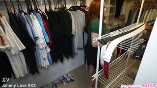 Sexy Busty RedHead MILF Maggie Green Fucks Me In The Closet