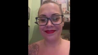 BBW stepmom MILF pisses before tattoo appt your POV