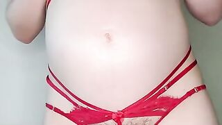 pregnant MILF teasing Boobs Belly Button Fetish huge areolas - AerieKristina