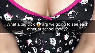 Cheerleader fucks her classmate after class and says she's never seen a dick that big