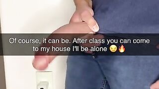 Cheerleader fucks her classmate after class and says she's never seen a dick that big