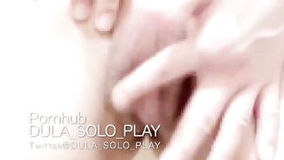 ヌルヌル愛液糸引き！コリコリ♡ぷっくり♡クリチンポ指オナニー/big clit finger masturbation