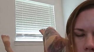 Red head tease, anal play. Loud moaning