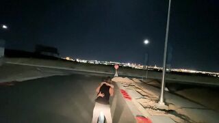 Car Blowjob Swallow Outside by Vegas Skyline - Jamie Stone