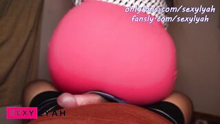 Naughy Secretary Assjob Lap Dance in Pink Skirt