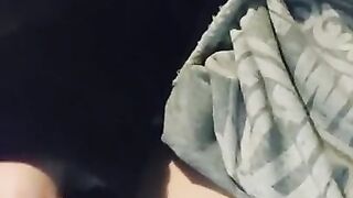 I quickly wanted myself a clit orgasm!???? I had to stop the car.???? My first masturbation video????