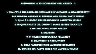 RISPONDO A 10 DOMANDE SUL SESSO - 1 La versione integrale è disponibile nei miei fetish clip store