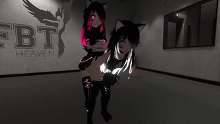 VRCHAT Neko Girl Quicky in public FBT Lobby (Hot Moans)