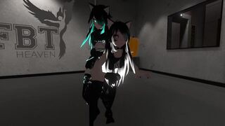 VRCHAT Neko Girl Quicky in public FBT Lobby (Hot Moans)