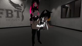 VRCHAT Neko Girl Quicky in public FBT Lobby (Hot Moans)