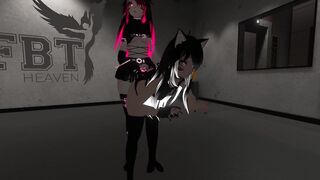 VRCHAT Neko Girl Quicky in public FBT Lobby (Hot Moans)