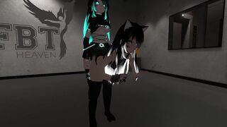 VRCHAT Neko Girl Quicky in public FBT Lobby (Hot Moans)