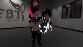 VRCHAT Neko Girl Quicky in public FBT Lobby (Hot Moans)