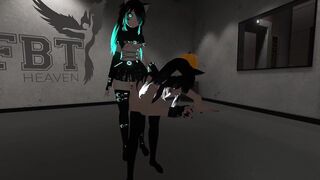 VRCHAT Neko Girl Quicky in public FBT Lobby (Hot Moans)