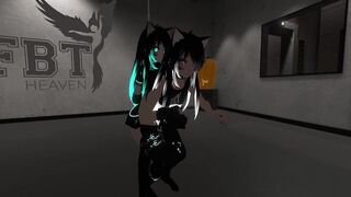 VRCHAT Neko Girl Quicky in public FBT Lobby (Hot Moans)