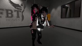 VRCHAT Neko Girl Quicky in public FBT Lobby (Hot Moans)