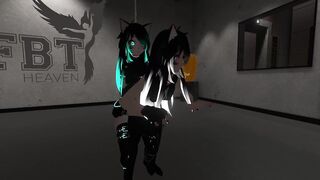 VRCHAT Neko Girl Quicky in public FBT Lobby (Hot Moans)