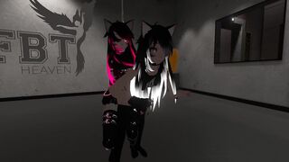 VRCHAT Neko Girl Quicky in public FBT Lobby (Hot Moans)