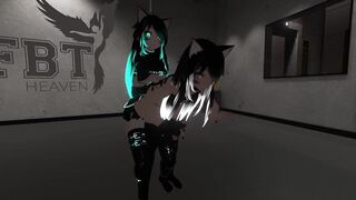 VRCHAT Neko Girl Quicky in public FBT Lobby (Hot Moans)