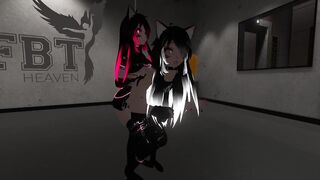 VRCHAT Neko Girl Quicky in public FBT Lobby (Hot Moans)