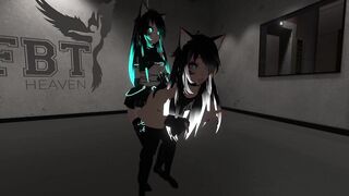 VRCHAT Neko Girl Quicky in public FBT Lobby (Hot Moans)